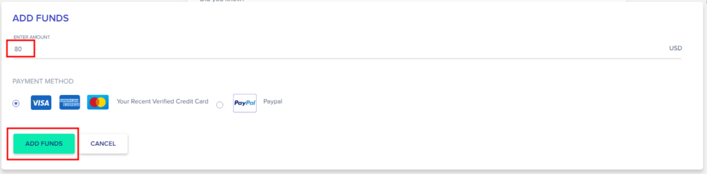 클라우드 웨이즈 FUNDS 화면